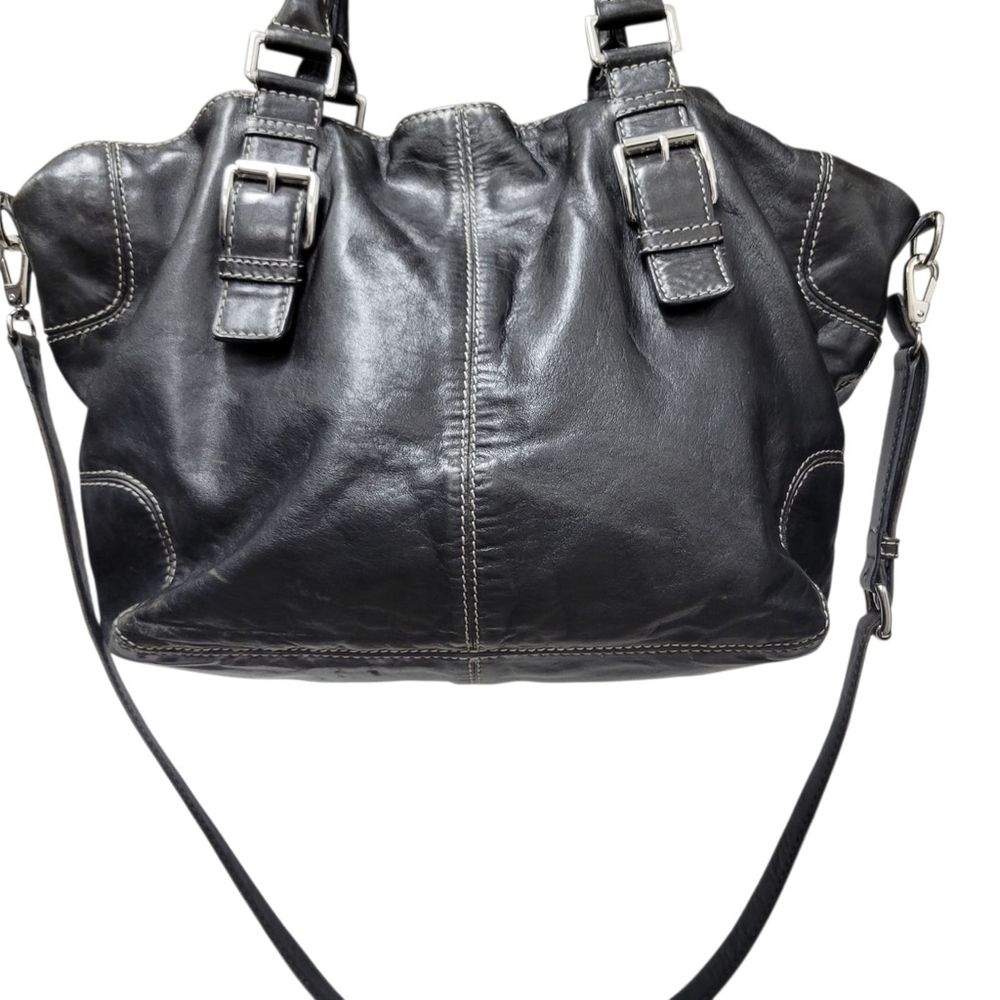 Michael Kors Women's Brookville Drawstring Black Shoulder Satchel Bag - Picture 3 of 15